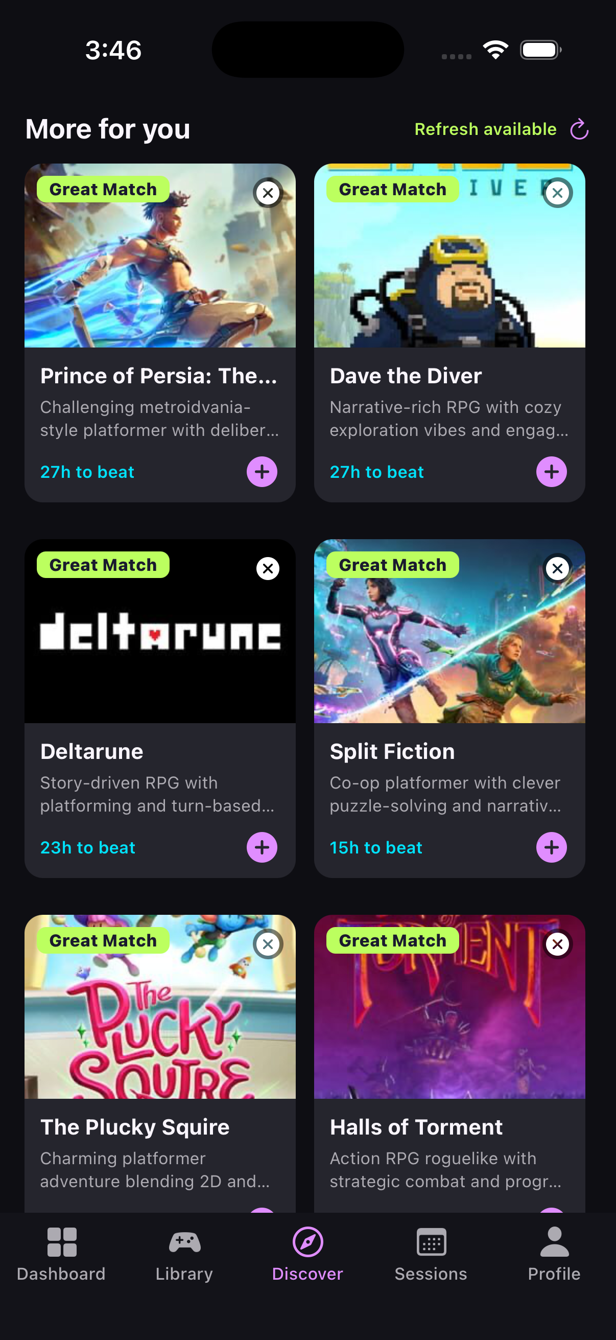 Discover recommendations